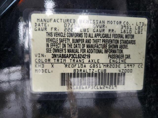 3N1AB6AP3CL624219 - 2012 NISSAN SENTRA 2.0 BLACK photo 12