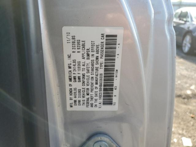 1HGCS1B84BA006009 - 2011 HONDA ACCORD EXL SILVER photo 12