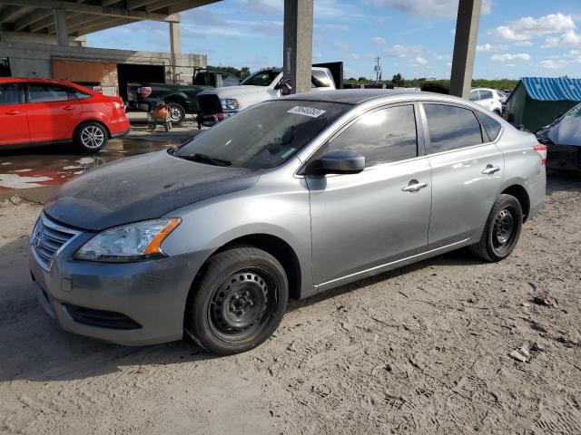 3N1AB7APXEY230356 - 2014 NISSAN SENTRA S GRAY photo 1