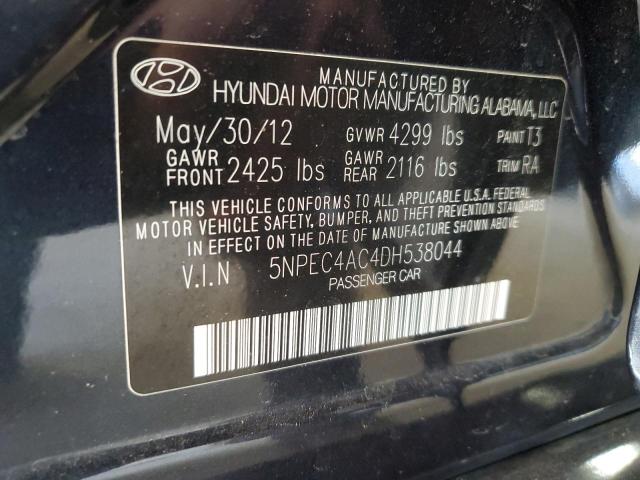 5NPEC4AC4DH538044 - 2013 HYUNDAI SONATA SE BLUE photo 12