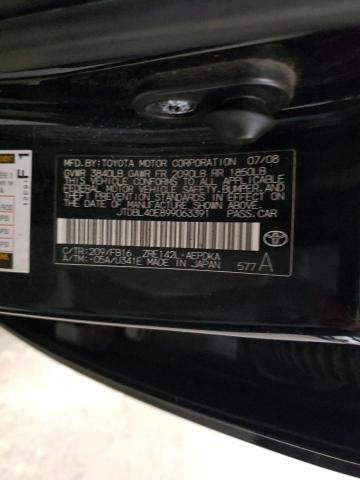 JTDBL40E899063391 - 2009 TOYOTA COROLLA BASE 黑色 照片 12