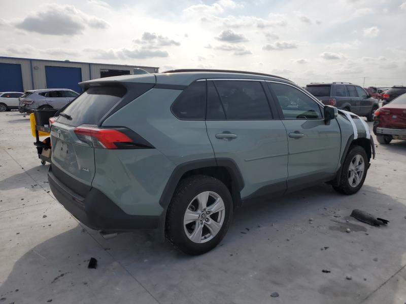 2T3W1RFV4MW130041 - 2021 TOYOTA RAV4 XLE TEAL photo 3