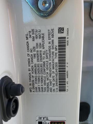 2HKRW1H82JH512935 - 2018 HONDA CR-V EXL 白色 照片 13