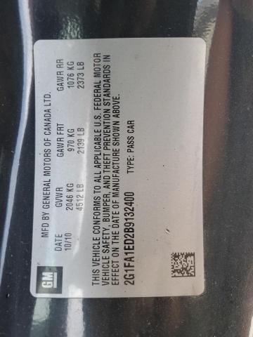 2G1FA1ED2B9132400 - 2011 CHEVROLET CAMARO LS Negro foto 12