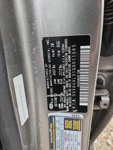 5XXGU4L31GG011565 - 2016 KIA OPTIMA EX Сұр фото 12