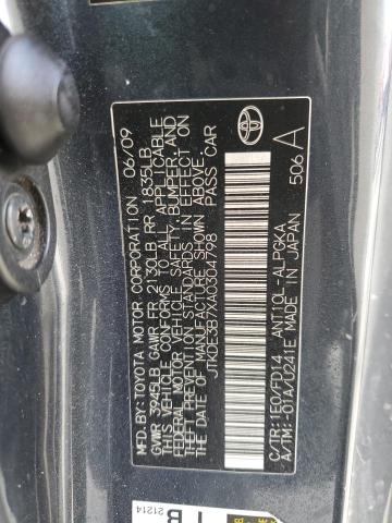 JTKDE3B7XA0304798 - 2010 TOYOTA SCION TC ნაცრისფერი ფოტო 12