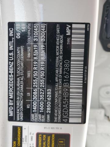 4JGDA5HB9JB167380 - 2018 MERCEDES-BENZ GLE 350 4MATIC WHITE photo 12