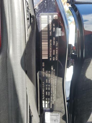 ZARFAECN7J7591700 - 2018 ALFA ROMEO GIULIA TI შავი ფოტო 12