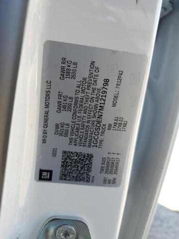 1GCGSDEN7M1219798 - 2021 CHEVROLET COLORADO Z71 WHITE photo 12