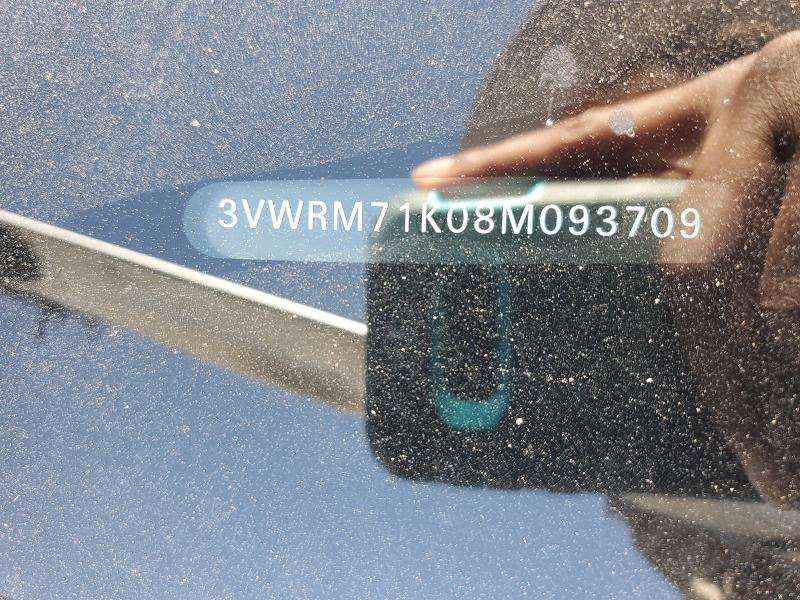 3VWRM71K08M093709 - 2008 VOLKSWAGEN JETTA SE 银色 照片 12