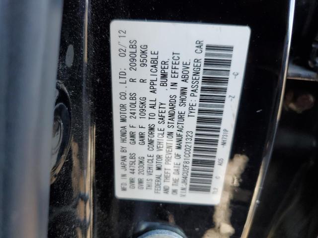 JH4CU2F81CC021323 - 2012 ACURA TSX SE BLACK photo 12