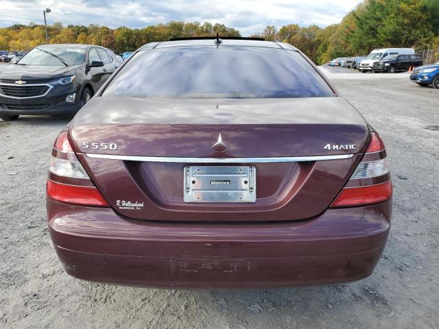 WDDNG86X57A125543 - 2007 MERCEDES-BENZ S 550 4MATIC BURGUNDY photo 6