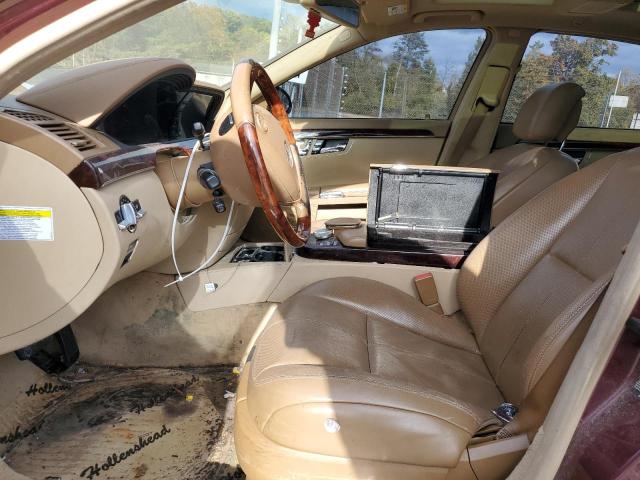 WDDNG86X57A125543 - 2007 MERCEDES-BENZ S 550 4MATIC BURGUNDY photo 7