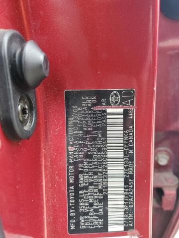 2T1BR32E26C656241 - 2006 TOYOTA COROLLA CE أحمر صورة 12