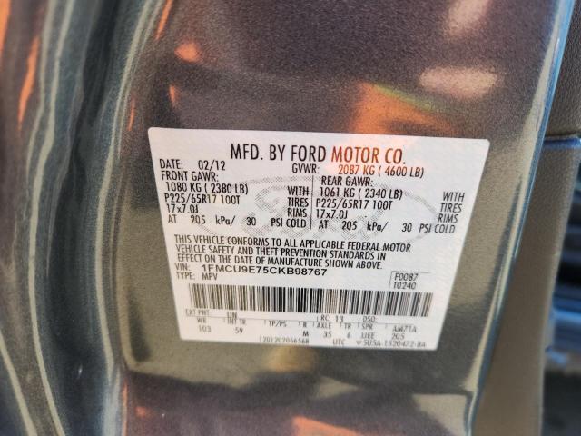 1FMCU9E75CKB98767 - 2012 FORD ESCAPE LIMITED BLUE photo 13
