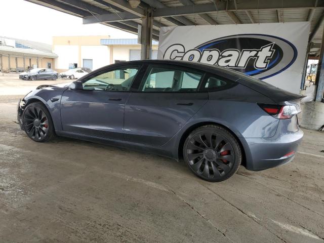 5YJ3E1EC2NF260240 - 2022 TESLA MODEL 3 灰色 照片 2