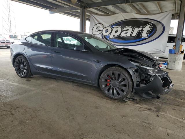 5YJ3E1EC2NF260240 - 2022 TESLA MODEL 3 灰色 照片 4