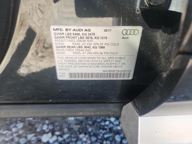 WA1BNAFY9J2040123 - 2018 AUDI Q5 PREMIUM PLUS 灰色 照片 13