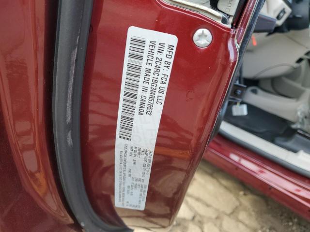 2C4RC1BG3MR576532 - 2021 CHRYSLER PACIFICA TOURING L BURGUNDY photo 14