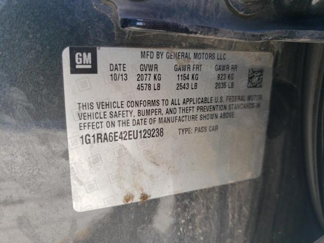 1G1RA6E42EU129238 - 2014 CHEVROLET VOLT GRAY photo 12