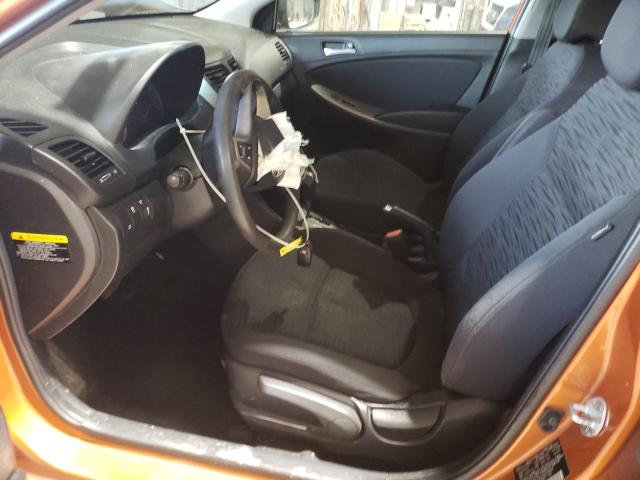 KMHCT5AE5HU326548 - 2017 HYUNDAI ACCENT SE ORANGE photo 7
