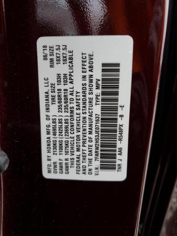 7FARW2H53JE071637 - 2018 HONDA CR-V EX RED photo 13