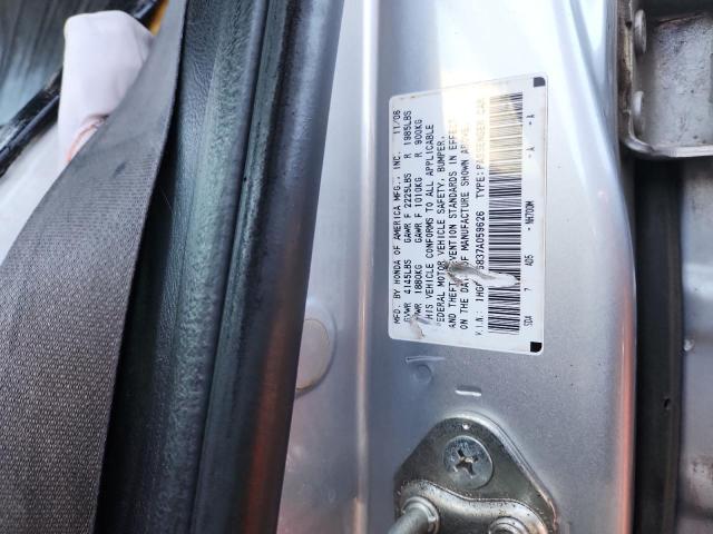 1HGCM56837A059626 - 2007 HONDA ACCORD EX 银色 照片 12