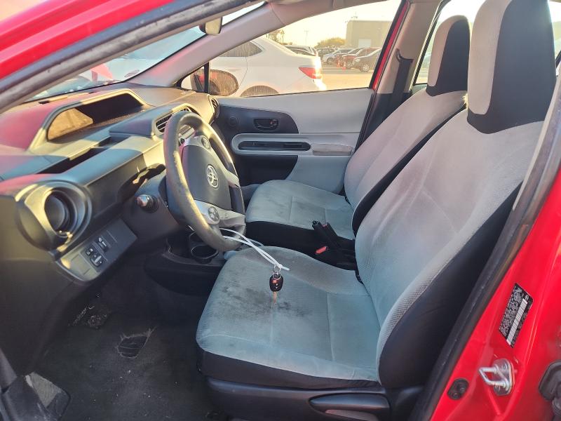 JTDKDTB34C1020756 - 2012 TOYOTA PRIUS C RED photo 7