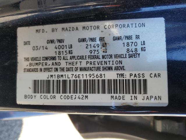 JM1BM1L76E1195681 - 2014 MAZDA 3 TOURING BLUE photo 12