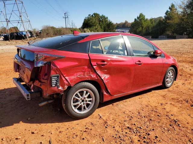 JTDKBRFU6G3525025 - 2016 TOYOTA PRIUS RED photo 3