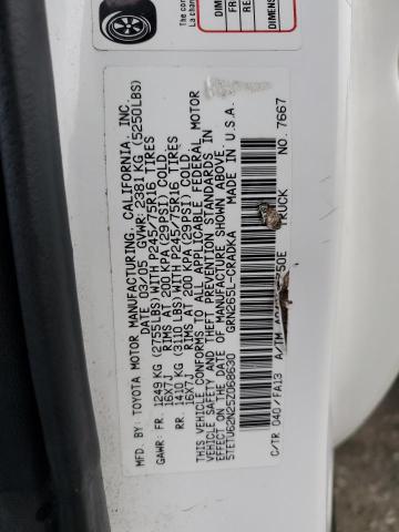 5TETU62N25Z068630 - 2005 TOYOTA TACOMA PRERUNNER ACCESS CAB WHITE photo 12