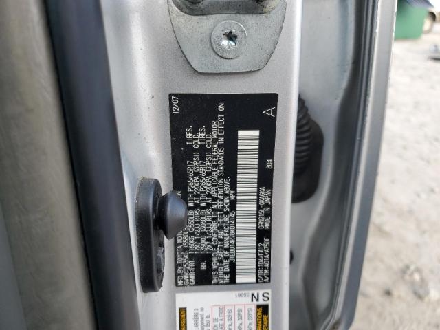 JTEBU14R78K014145 - 2008 TOYOTA 4RUNNER SR5 SILVER photo 13