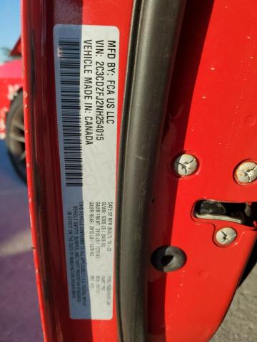 2C3CDZFJ2NH254015 - 2022 DODGE CHALLENGER R/T SCAT PACK RED photo 13