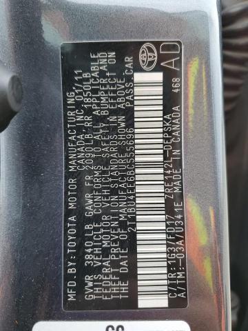 2T1BU4EE6BC555696 - 2011 TOYOTA COROLLA BASE Сұр фото 13