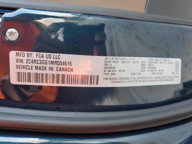 2C4RC3GG1MR554615 - 2021 CHRYSLER PACIFICA LIMITED BLUE photo 14