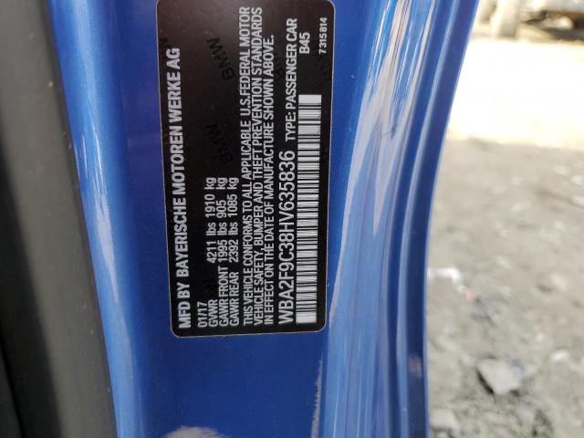 WBA2F9C38HV635836 - 2017 BMW 230I 蓝色 照片 12