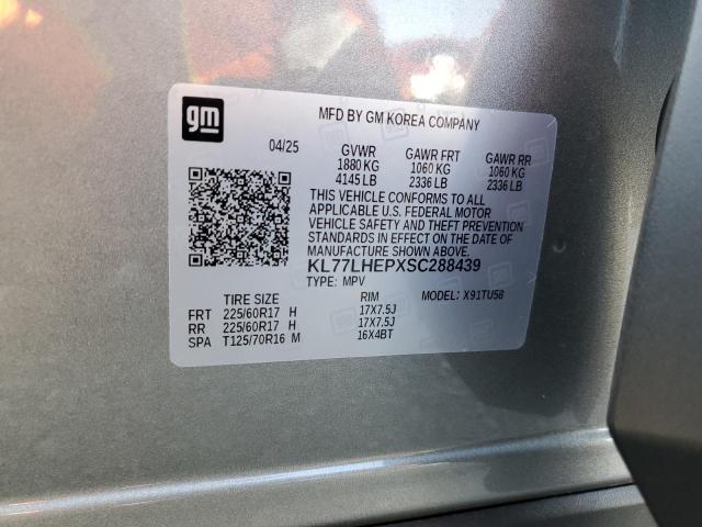 KL77LHEPXSC288439 - 2025 CHEVROLET TRAX 1LT ნაცრისფერი ფოტო 12