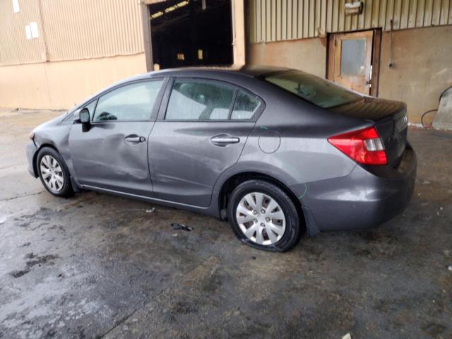 2HGFB2F58CH580876 - 2012 HONDA CIVIC LX GRAY photo 2