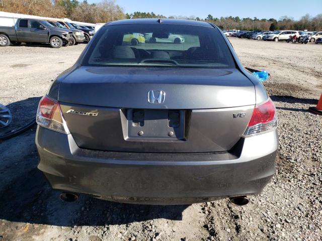 1HGCP36878A025265 - 2008 HONDA ACCORD EXL GRAY photo 6