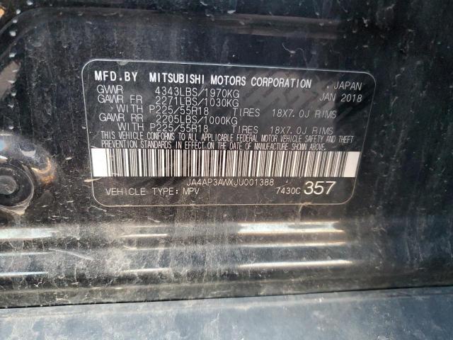 JA4AP3AWXJU001388 - 2018 MITSUBISHI OUTLANDER ES Schwarz Foto 12