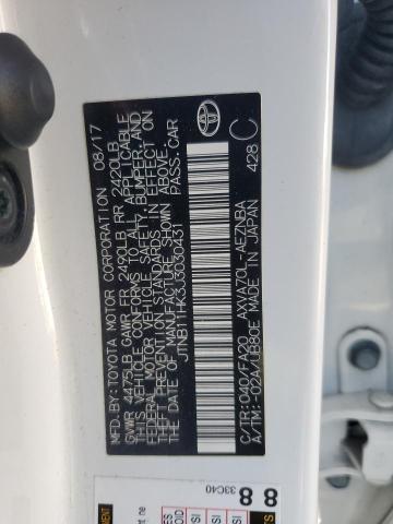 JTNB11HK3J3030431 - 2018 TOYOTA CAMRY L WHITE photo 12