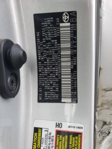 5YFBURHE0GP434968 - 2016 TOYOTA COROLLA L SILVER photo 12