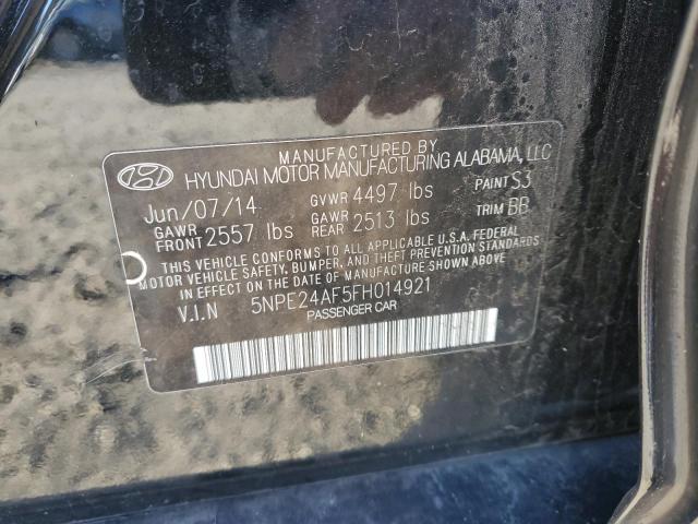 5NPE24AF5FH014921 - 2015 HYUNDAI SONATA SE BLACK photo 12