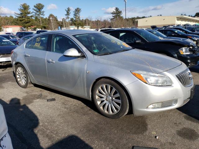 W04GU5GC0B1010339 - 2011 BUICK REGAL CXL SILVER photo 4