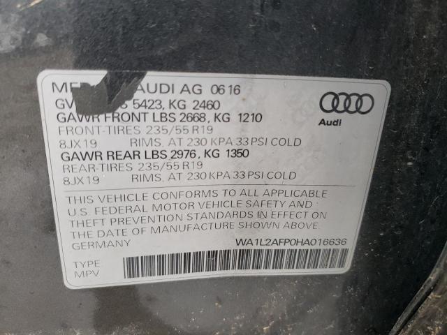 WA1L2AFP0HA016636 - 2017 AUDI Q5 PREMIUM PLUS Boz foto 13