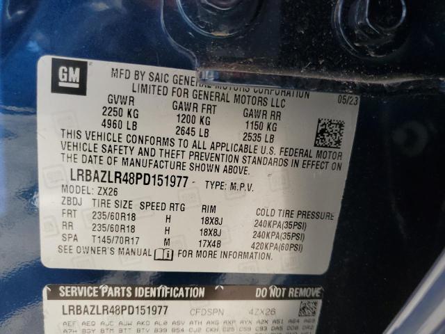 LRBAZLR48PD151977 - 2023 BUICK ENVISION PREFERRED ლურჯი ფოტო 13