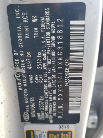 5XXGT4L3XKG318812 - 2019 KIA OPTIMA LX ვერცხლისფერი ფოტო 13