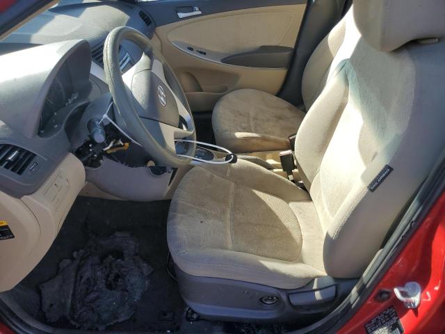 KMHCT4AE1DU487645 - 2013 HYUNDAI ACCENT GLS წითელი ფოტო 7