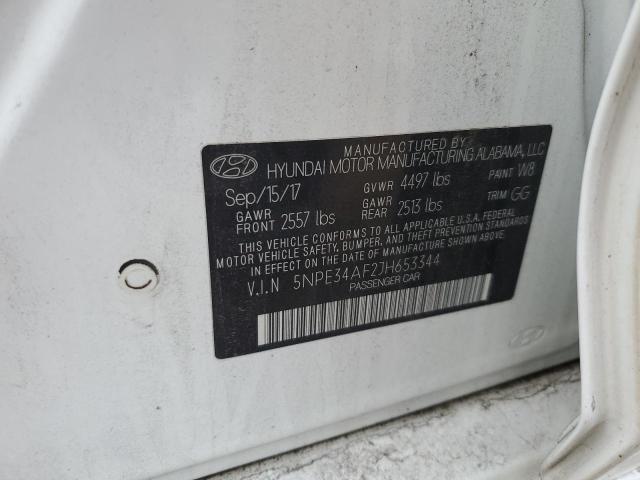 5NPE34AF2JH653344 - 2018 HYUNDAI SONATA SPORT Beyaz fotoğraf 12