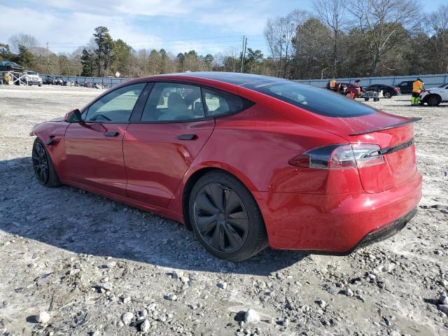 5YJSA1E61MF451017 - 2021 TESLA MODEL S RED photo 2